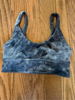 lululemon athletica Dark Gray/Black Tie-Dye Scoop Sports Bra